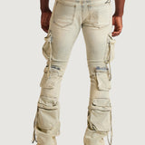 Hawk Flare Cargo Denim (Acid Sand)