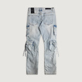 Squadron Slim Straight Cargo Denim (Light Wash)