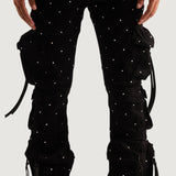 Hawk Cargo Flare Denim (Black)