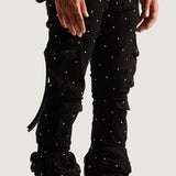 Hawk Cargo Flare Denim (Black)