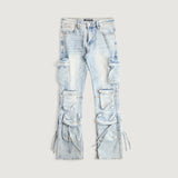 Hawk Cargo Flare Denim (Iced Blue)
