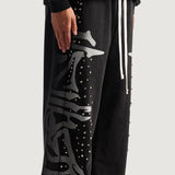 Embellish Logo Sweatpant (Black)