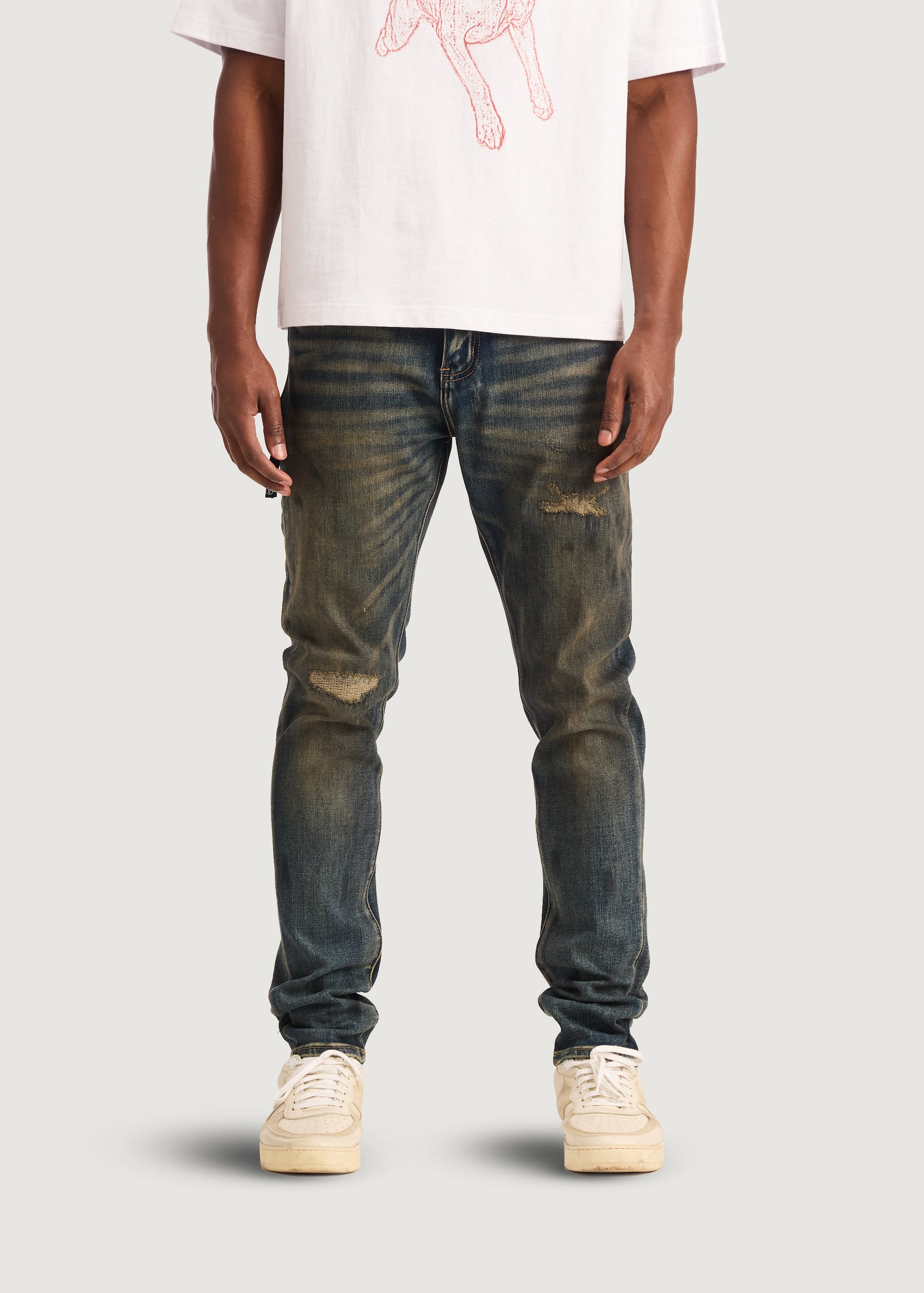 メンズ Embellish Mendez Jeans ダークブルー スキニー