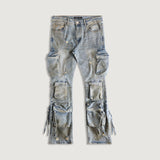 Hawk Cargo Flare Denim (Light Blue)