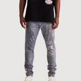 Paisley Waxed Skinny Denim