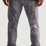 Paisley Waxed Skinny Denim