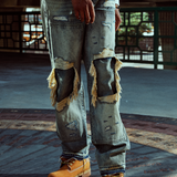 Hart Distressed Straight Denim (Vintage Acid)
