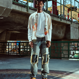 Hart Distressed Straight Denim (Vintage Acid)