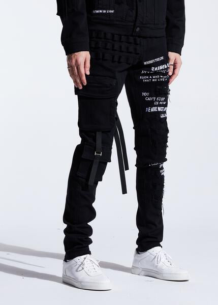 Herill 1LDK EX Denim Cargopants black+storksnapshots.com