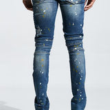 Turkish Biker Denim (Yellow Paint)