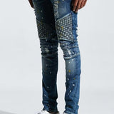 Turkish Biker Denim (Yellow Paint)